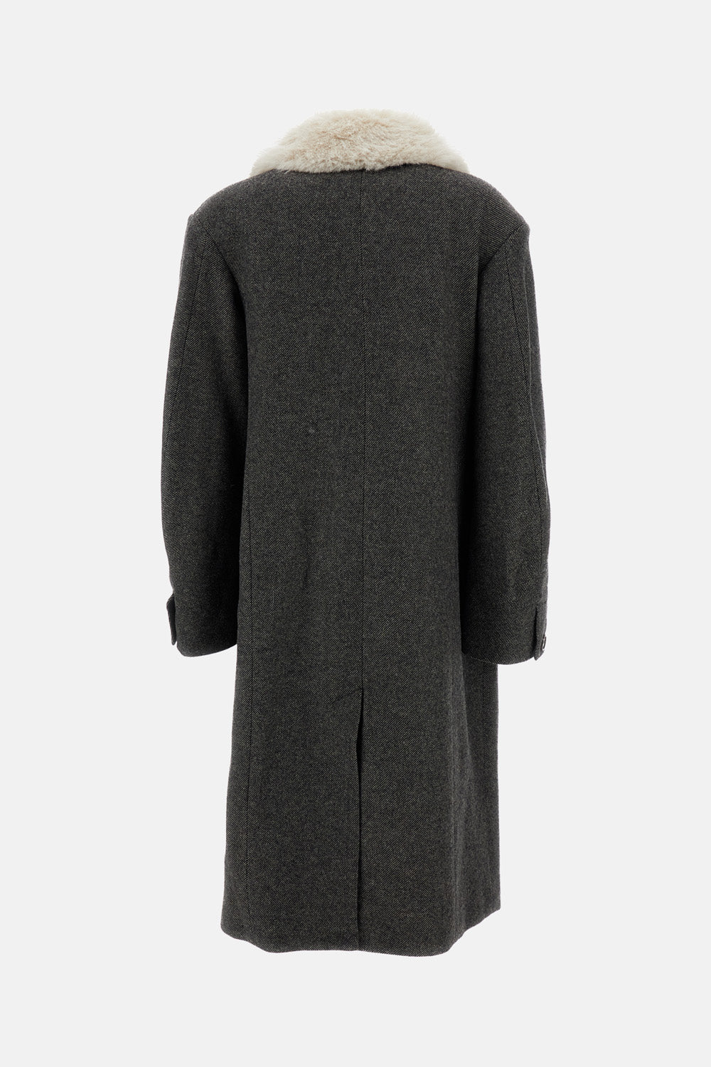 Simone Rocha Simone Rocha Women Double Breasted Faux Fur Detail Slash Coat