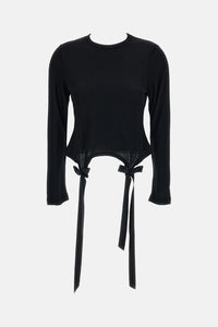 Simone Rocha Women Bow Tail Easy Long Sleeve T-Shirt