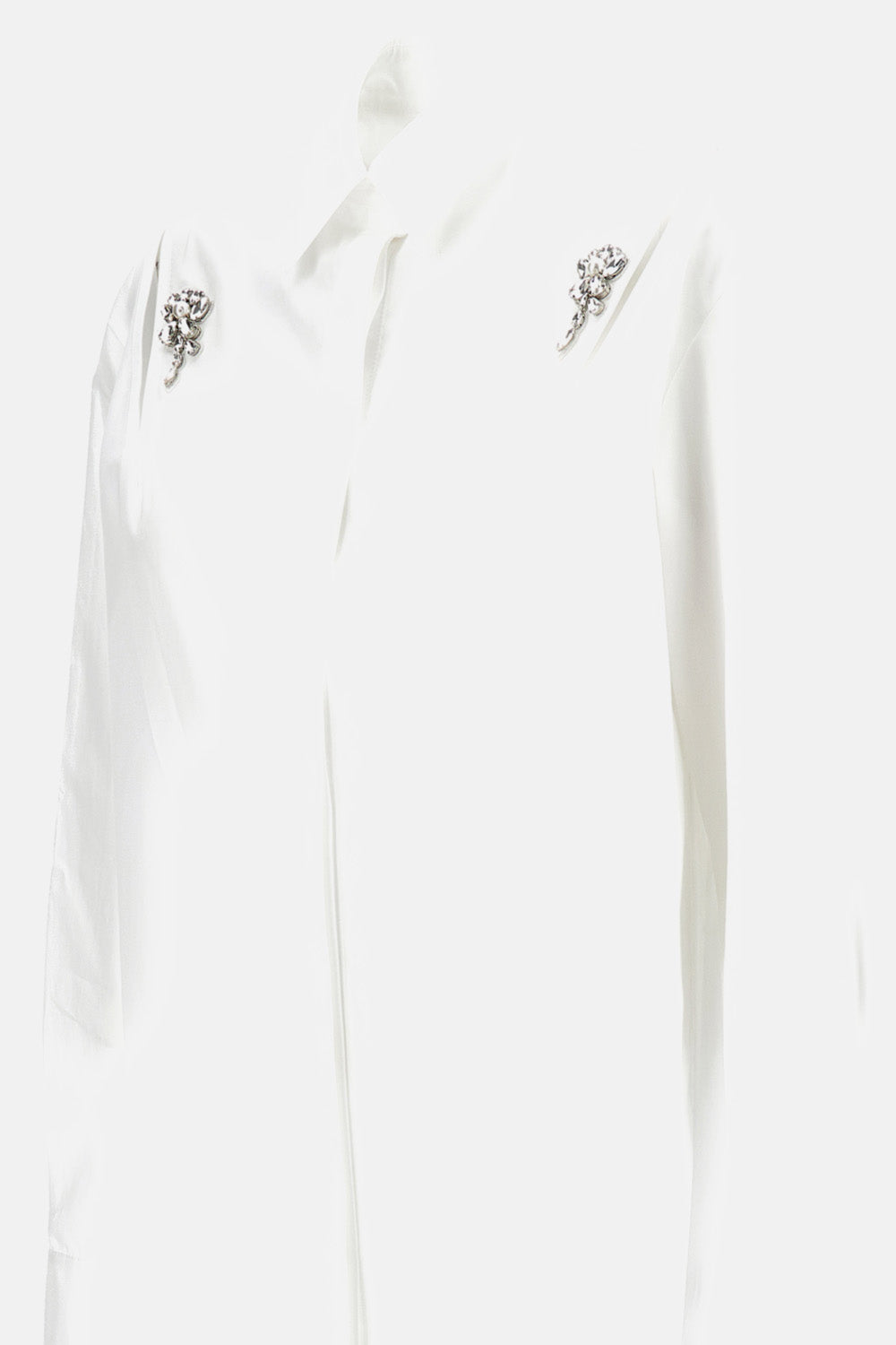 Simone Rocha Simone Rocha Women Masculine Shirt With Embroidered Crystals