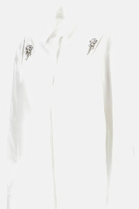 Simone Rocha Simone Rocha Women Masculine Shirt With Embroidered Crystals
