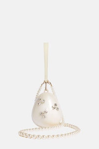 Simone Rocha Women Pearl Crossbody Micro Egg Bag With Emb