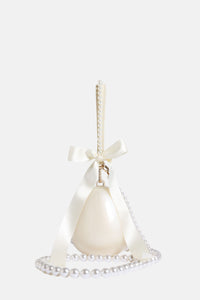 Simone Rocha Women Pearl Crossbody Micro Egg Bag With Emb And Bow
