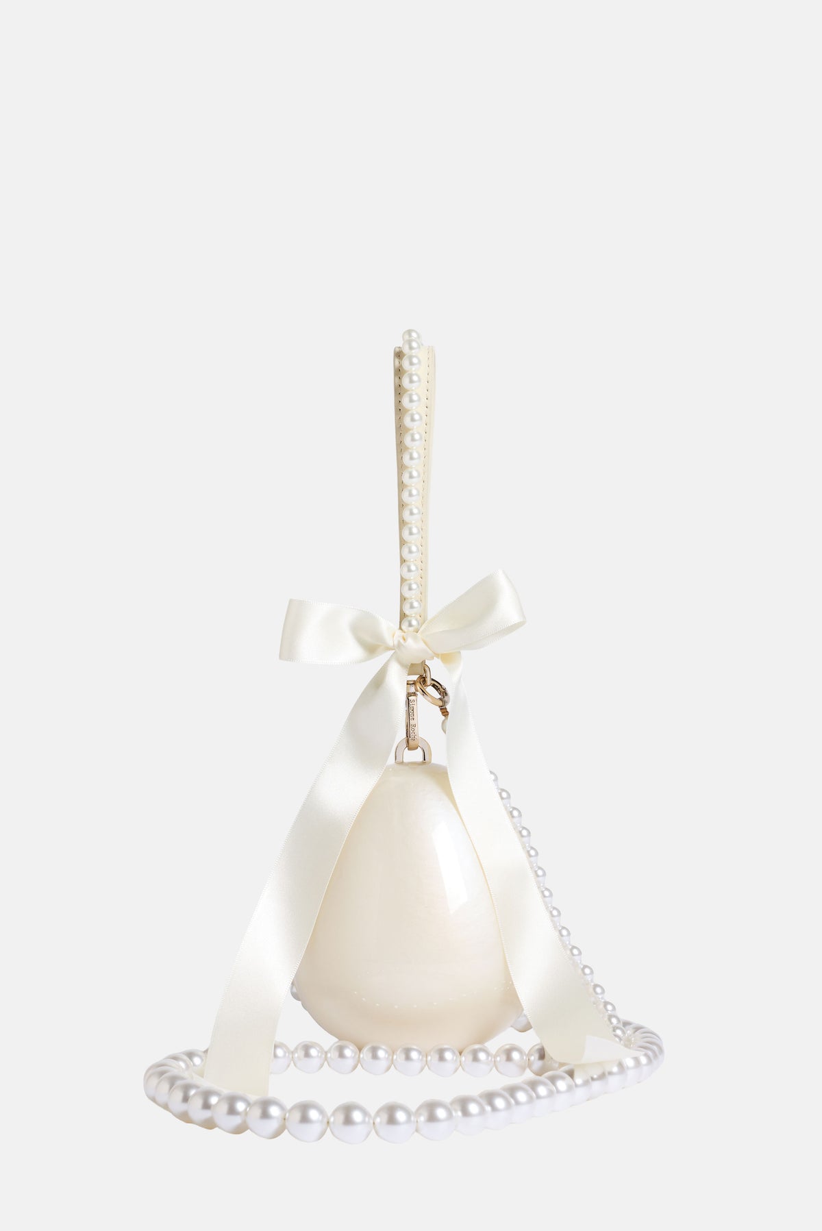 Simone Rocha Women Pearl Crossbody Micro Egg Bag With Emb And Bow