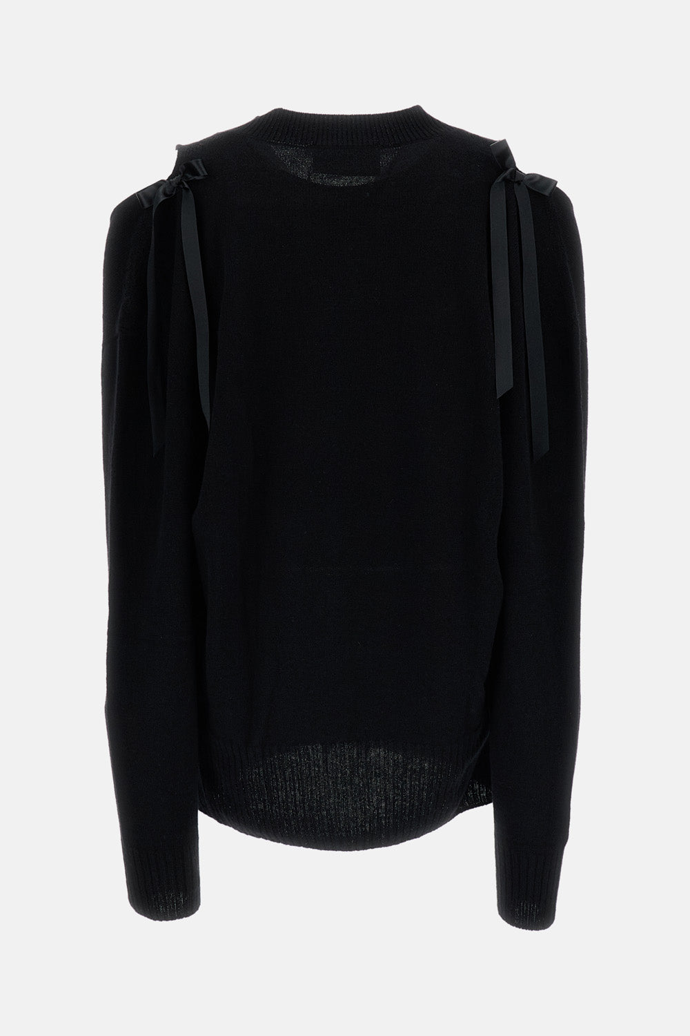 Simone Rocha Simone Rocha Women Relaxed Cashmere Slash V-Neck Jumper W/ Bow