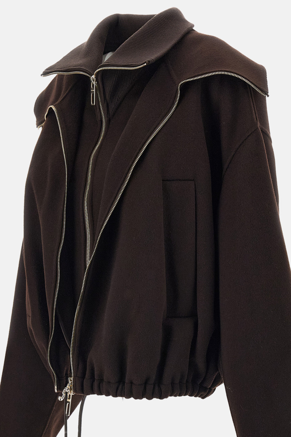 Sportmax Sportmax Women Wool Bomber Jacket With Removable Bib