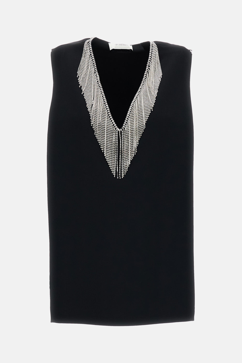 Sportmax Women Sleeveless Cady Top With Rhinestone