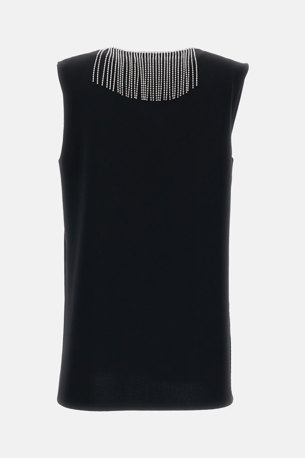 Sportmax Women Sleeveless Cady Top With Rhinestone