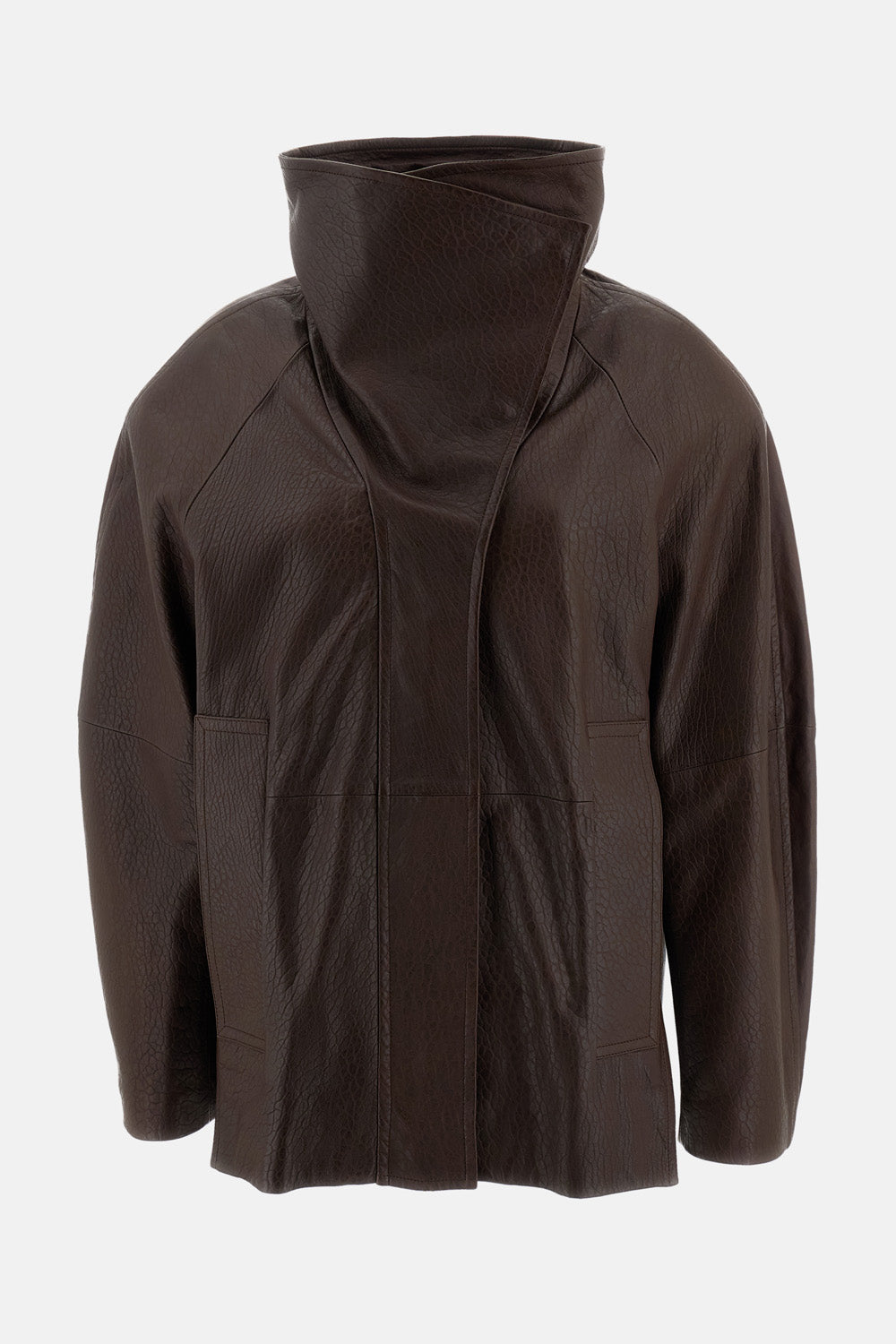 Sportmax Women Smooth And Hammered Leather Jacket