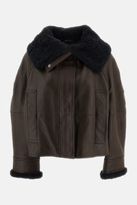 Sportmax Women Padded Leather And Shearling Jacket