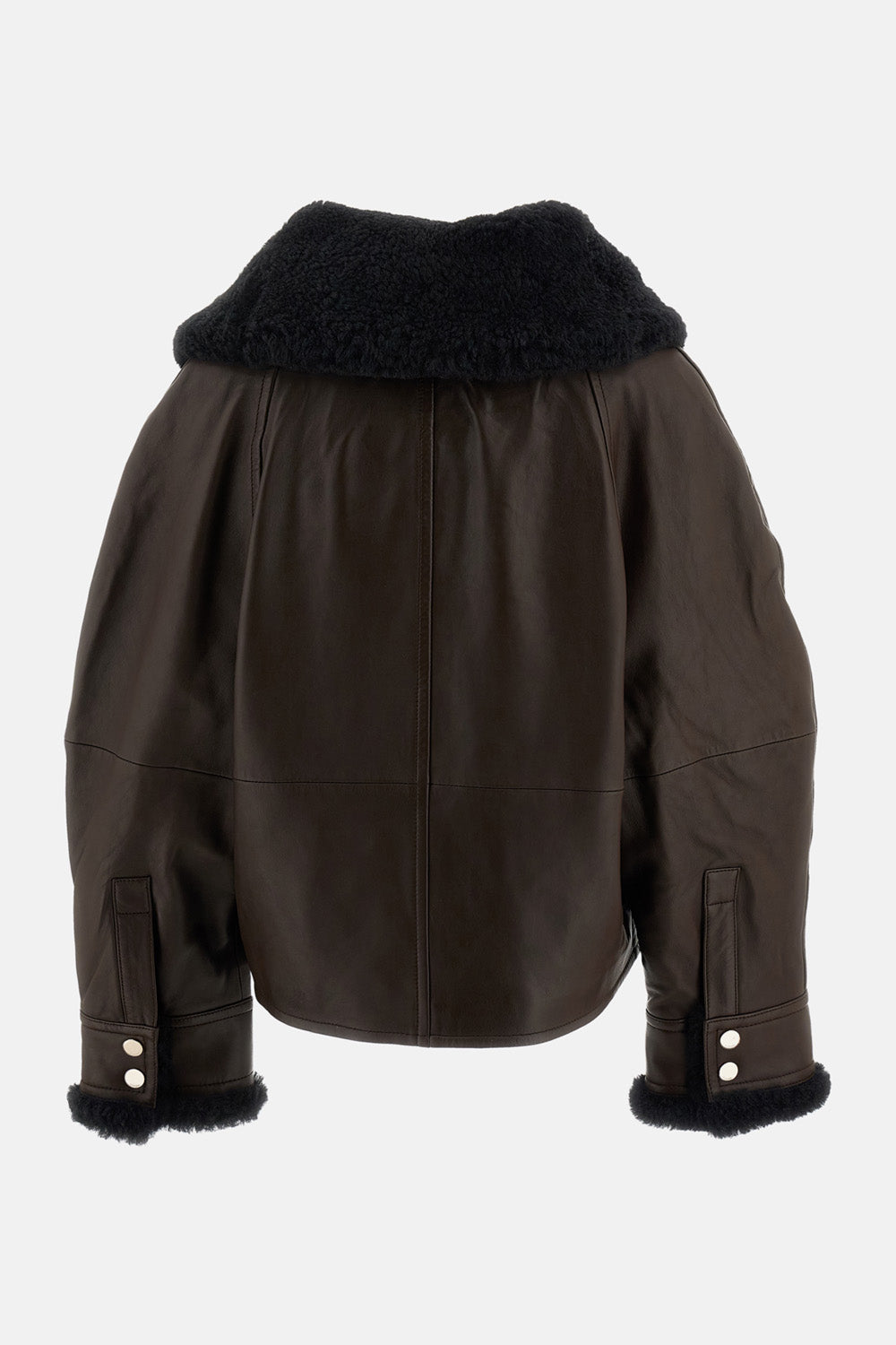 Sportmax Women Padded Leather And Shearling Jacket