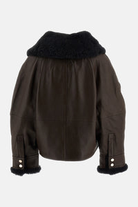 Sportmax Women Padded Leather And Shearling Jacket