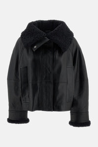 Sportmax Women Padded Leather And Shearling Jacket