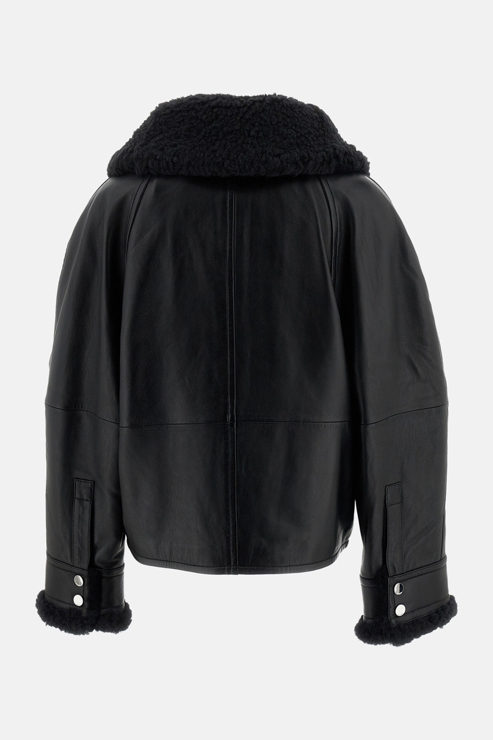Sportmax Women Padded Leather And Shearling Jacket