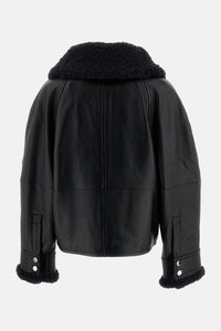 Sportmax Women Padded Leather And Shearling Jacket