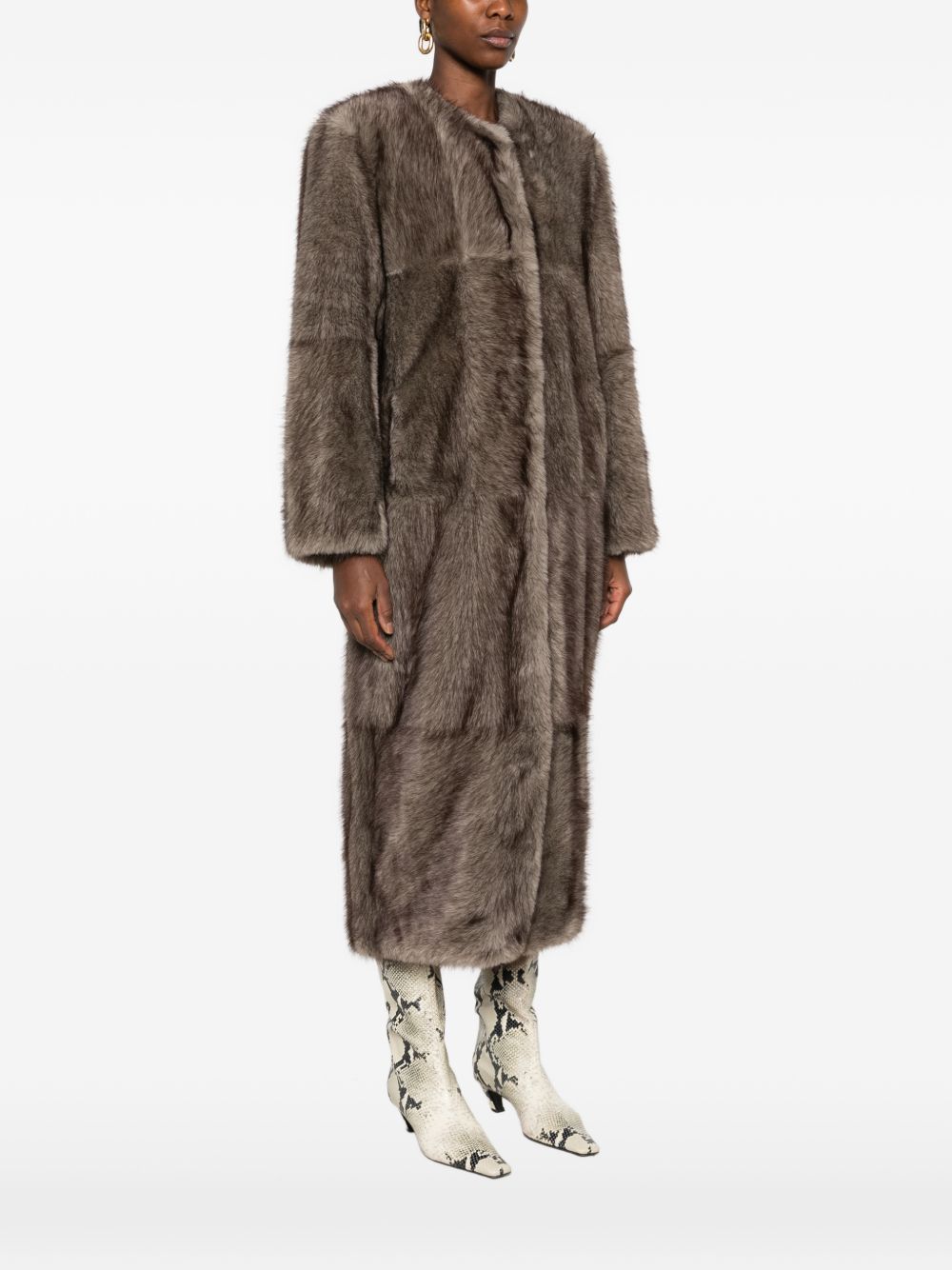 Stand Studio Women Hilma Faux Fur Long Coat