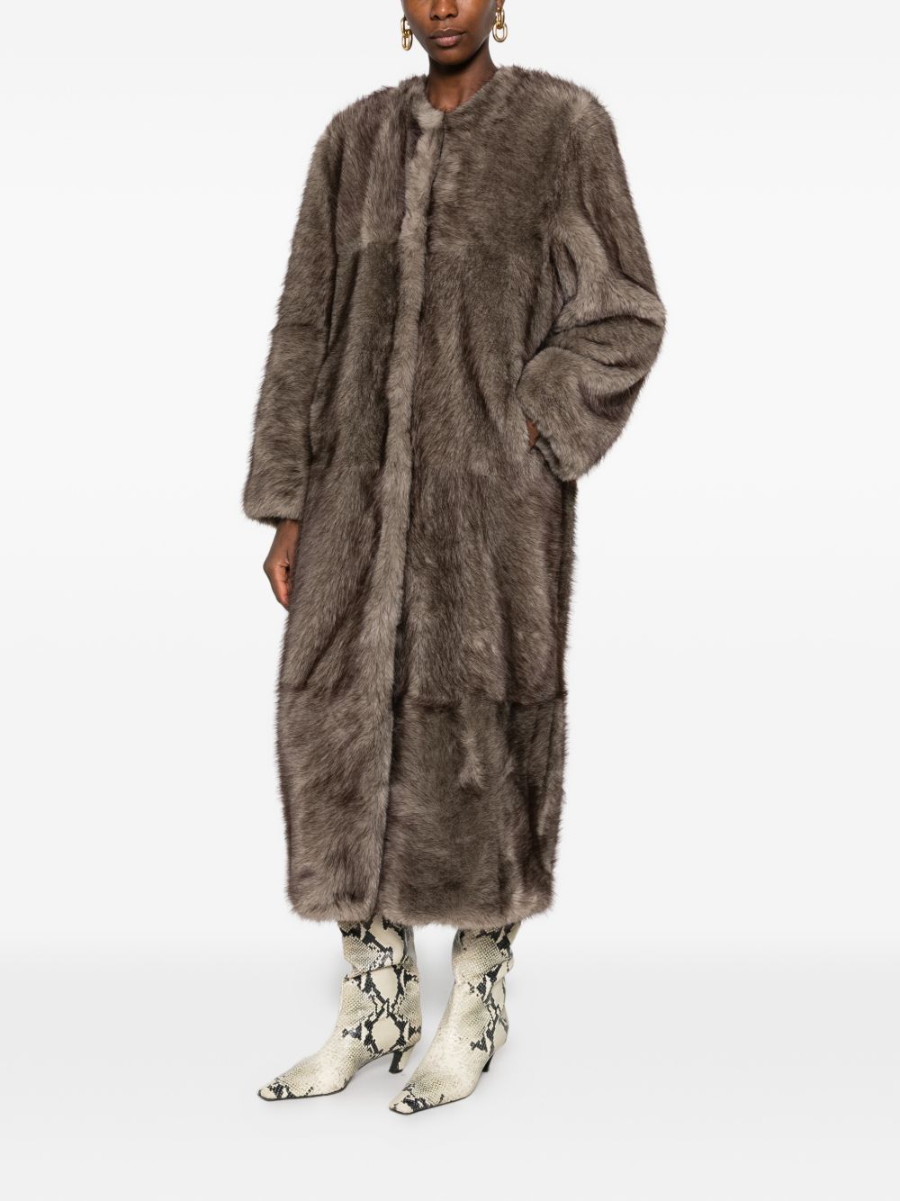 Stand Studio Women Hilma Faux Fur Long Coat