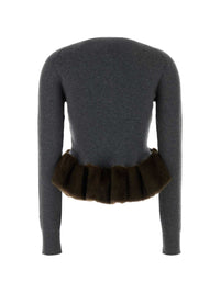STELLA McCARTNEY Stella Mccartney Women Faux-Fur Detail Wool Sweater