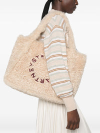 Stella Mccartney Women Stella Logo Shearling Tote