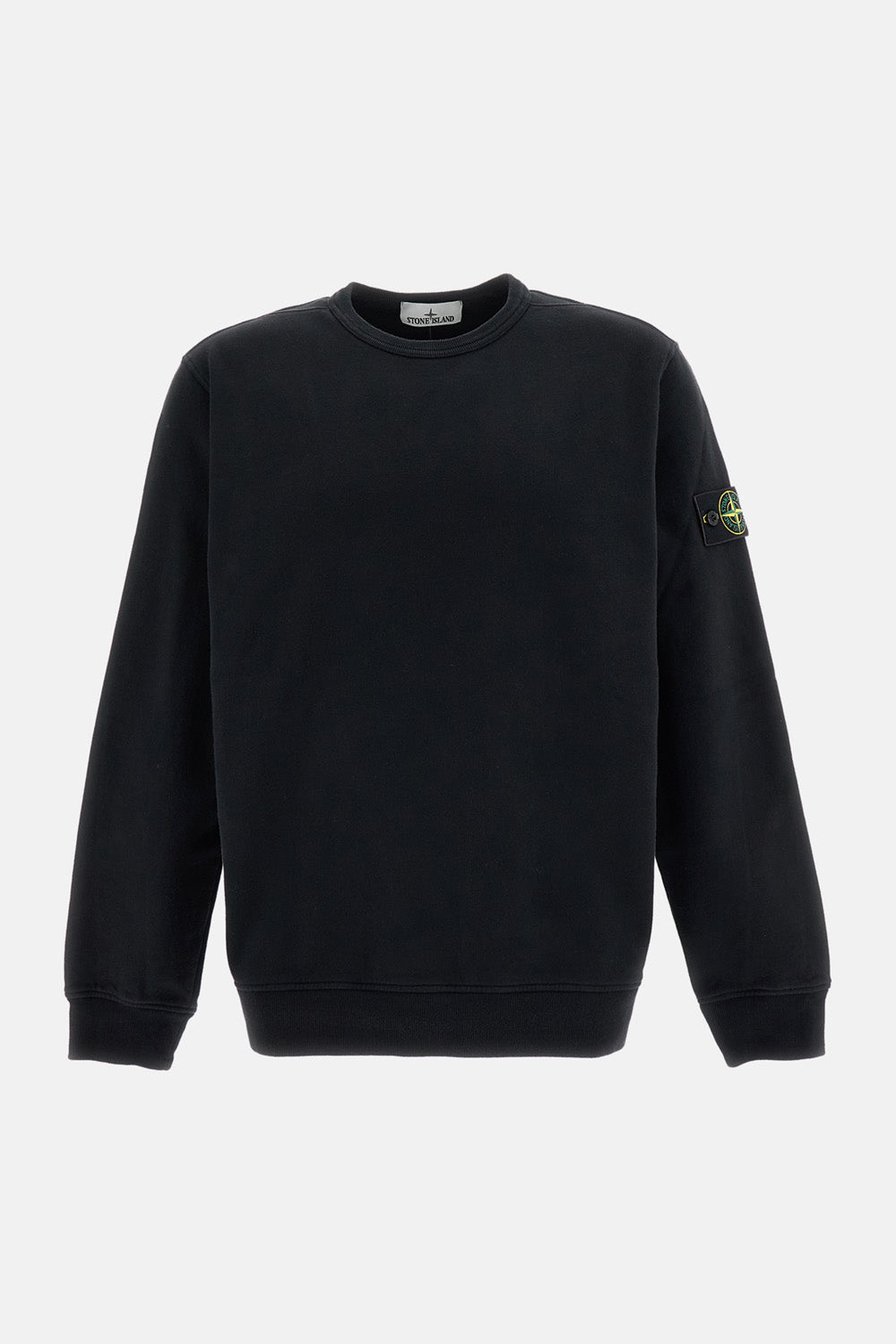 Stone Island Men Brushed Organic Cotton Fleece Crewneck Sweatshirt