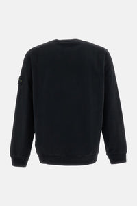 Stone Island Men Brushed Organic Cotton Fleece Crewneck Sweatshirt