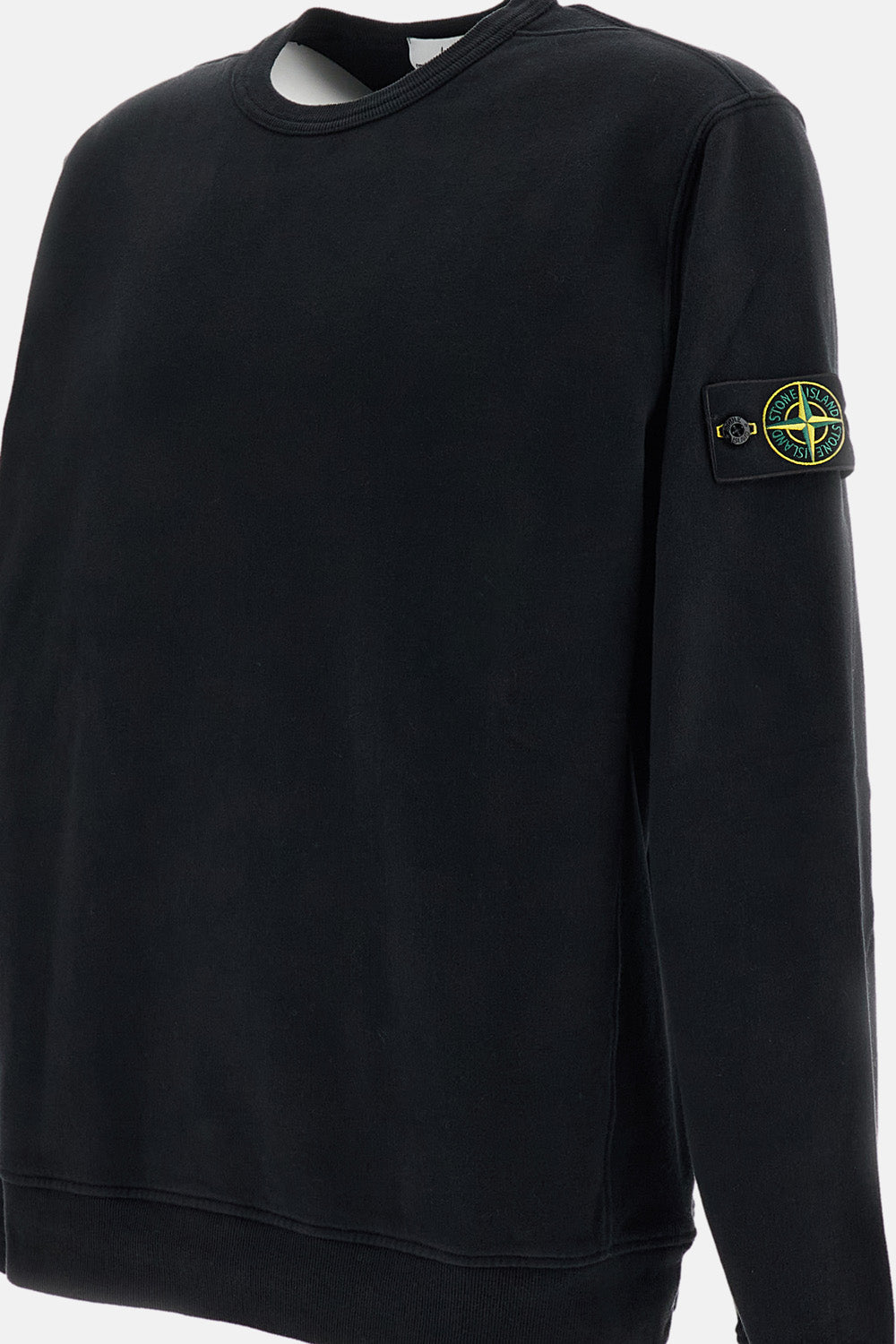Stone Island Men Brushed Organic Cotton Fleece Crewneck Sweatshirt