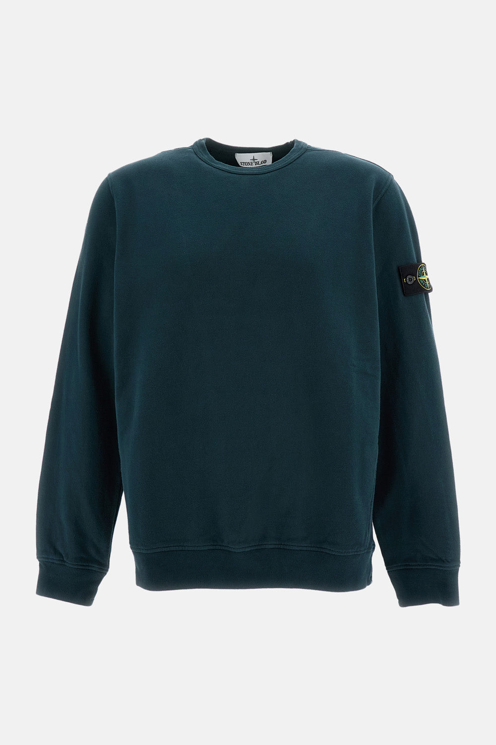 Stone Island Stone Island Men Brushed Organic Cotton Fleece Crewneck Sweatshirt