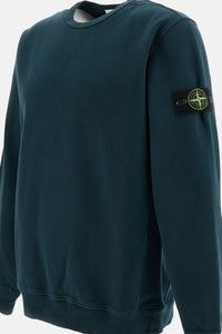 Stone Island Stone Island Men Brushed Organic Cotton Fleece Crewneck Sweatshirt