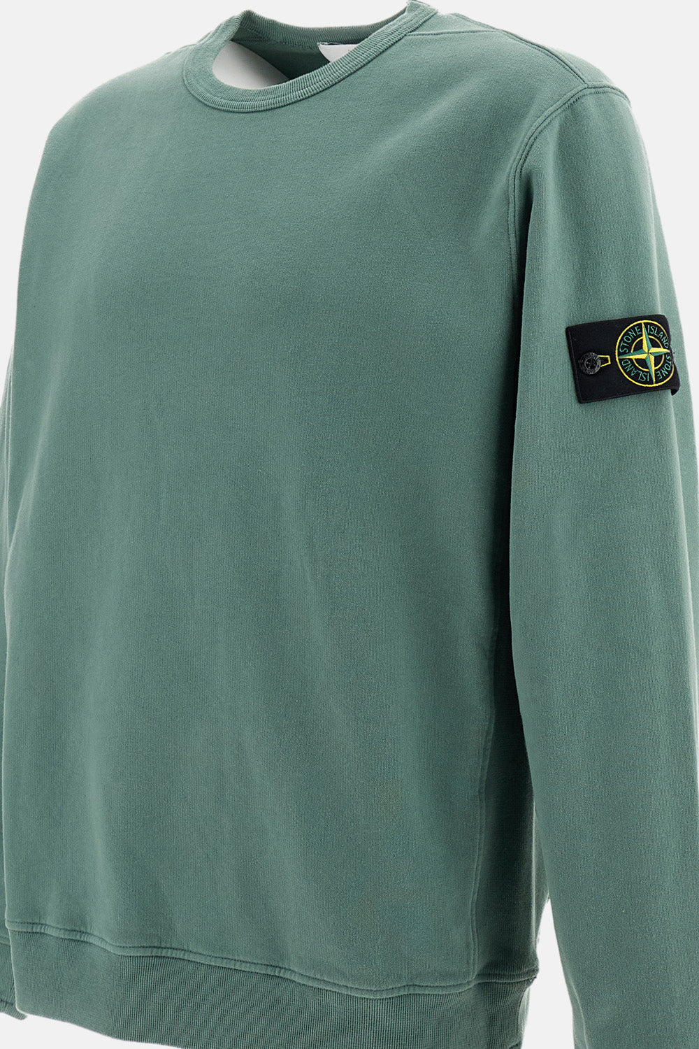 Stone Island Stone Island Men Brushed Organic Cotton Fleece Crewneck Sweatshirt