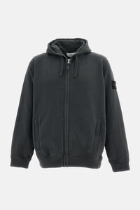 Stone Island Stone Island Men Brushed Organic Cotton Fleece Zip Hooded Sweatshirt