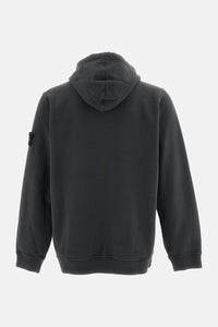 Stone Island Stone Island Men Brushed Organic Cotton Fleece Zip Hooded Sweatshirt
