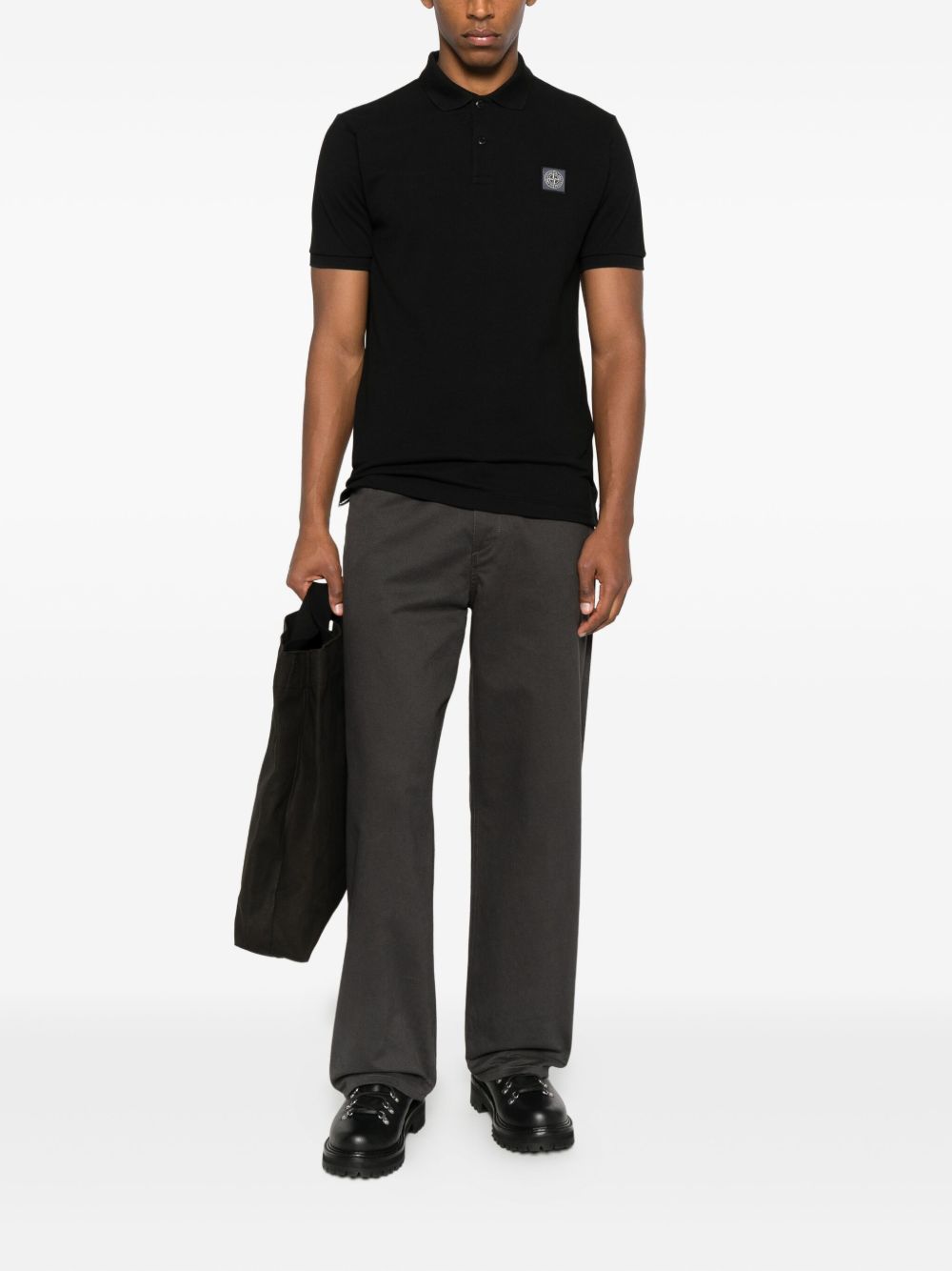 STONE ISLAND Stone Island Men Logo Cotton Polo Shirt