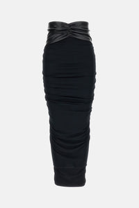 The Andamane Women Ursula Draped Midi Skirt