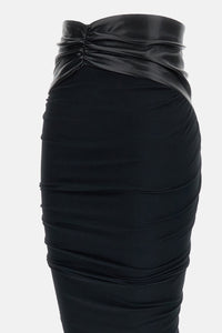 The Andamane Women Ursula Draped Midi Skirt