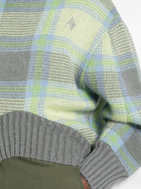 The Attico Women Checked Wool Crewneck Sweater