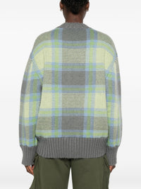 The Attico Women Checked Wool Crewneck Sweater