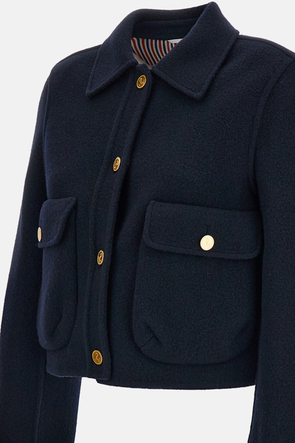 Thom Browne Thom Browne Women Wool Bell Sleeve Jacket