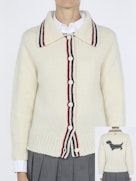 Thom Browne Thom Browne Women Hector Pointelle Cardigan In Donegal