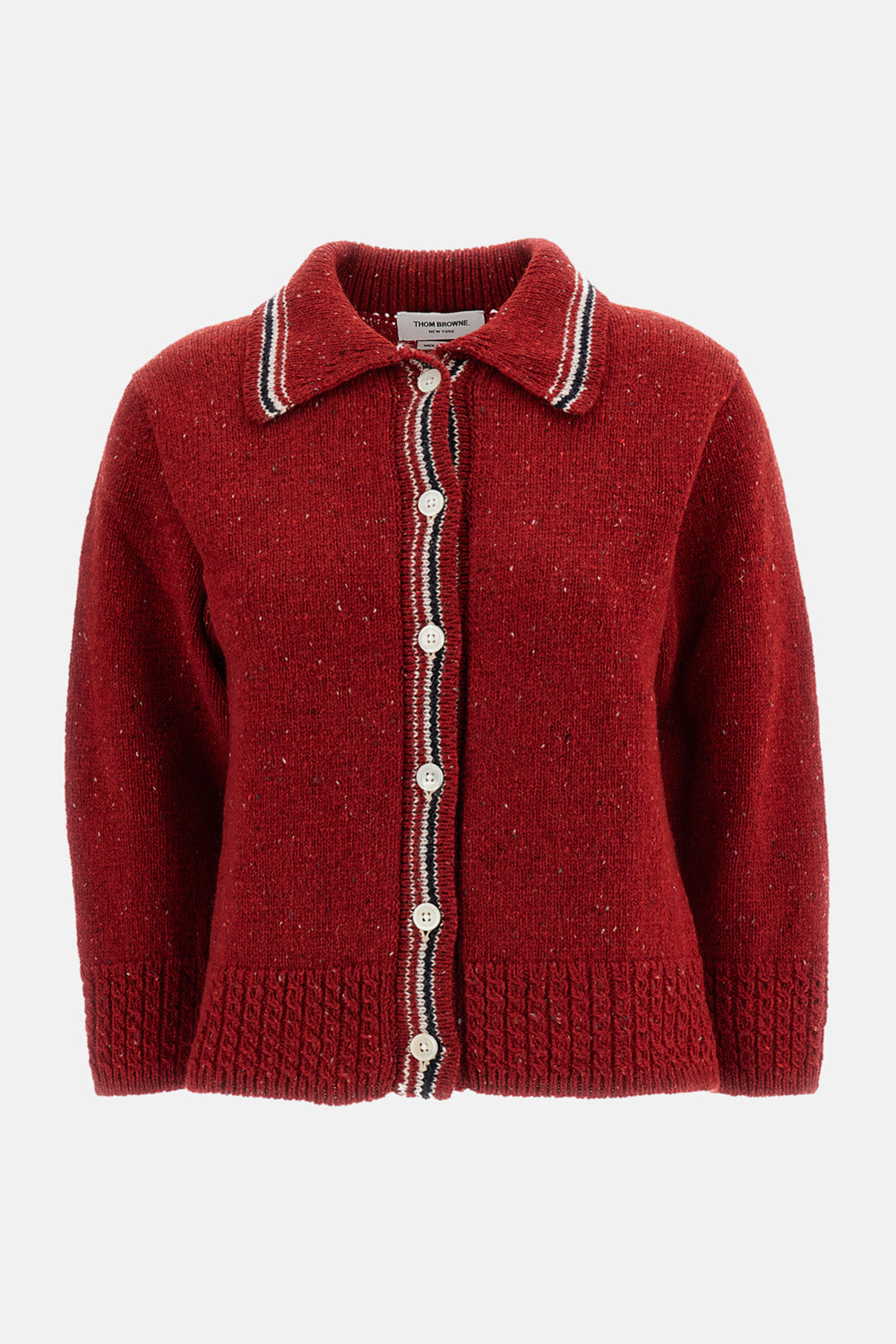Thom Browne Thom Browne Women Hector Pointelle Cardigan In Donegal