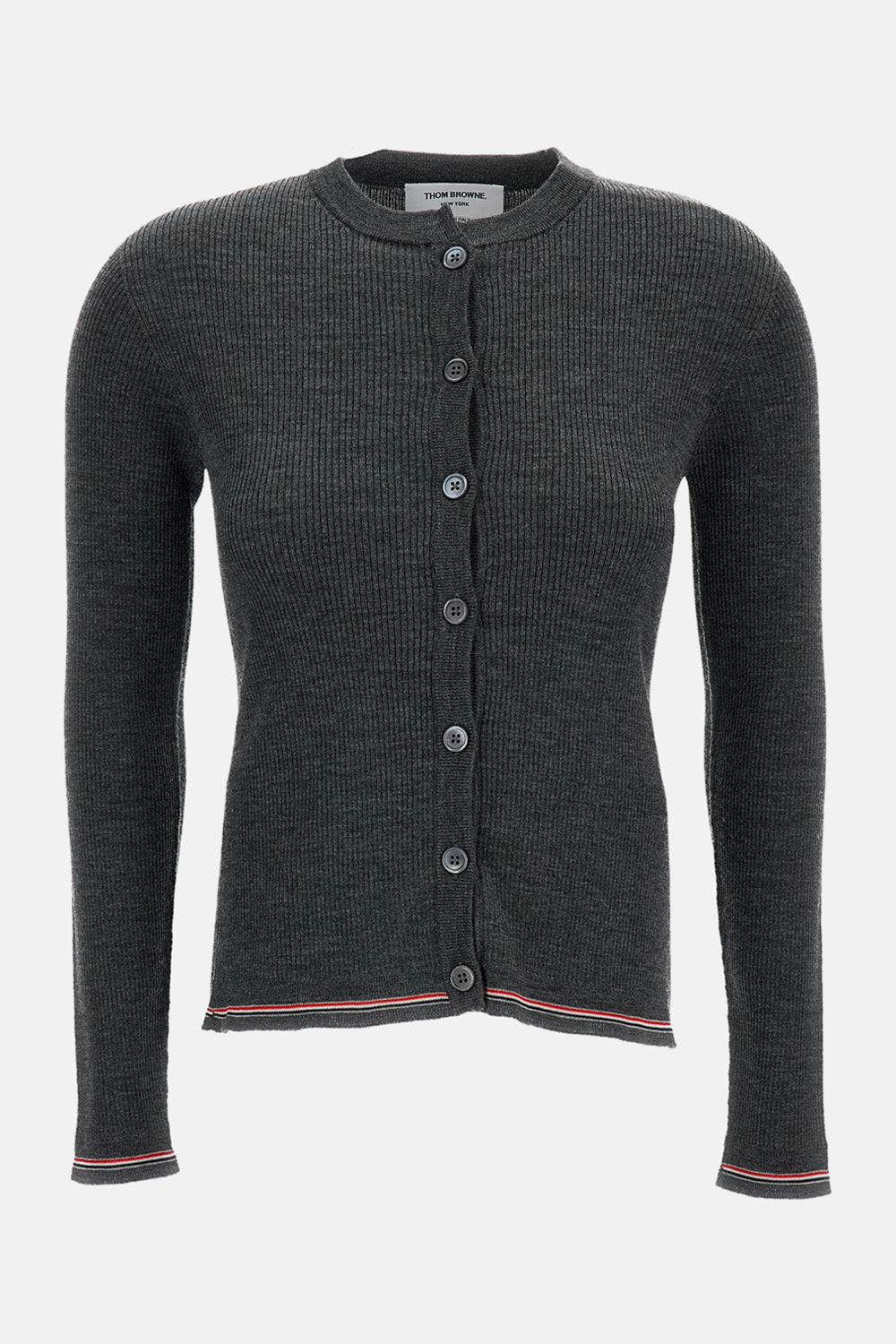 Thom Browne Thom Browne Women Rib-Stitch Merino Wool Cardigan