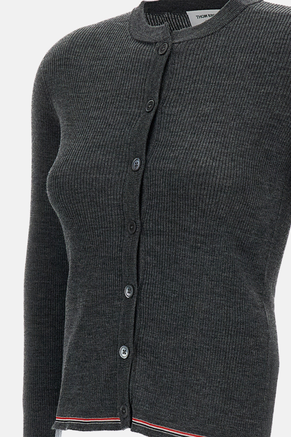 Thom Browne Thom Browne Women Rib-Stitch Merino Wool Cardigan
