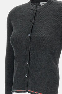 Thom Browne Thom Browne Women Rib-Stitch Merino Wool Cardigan