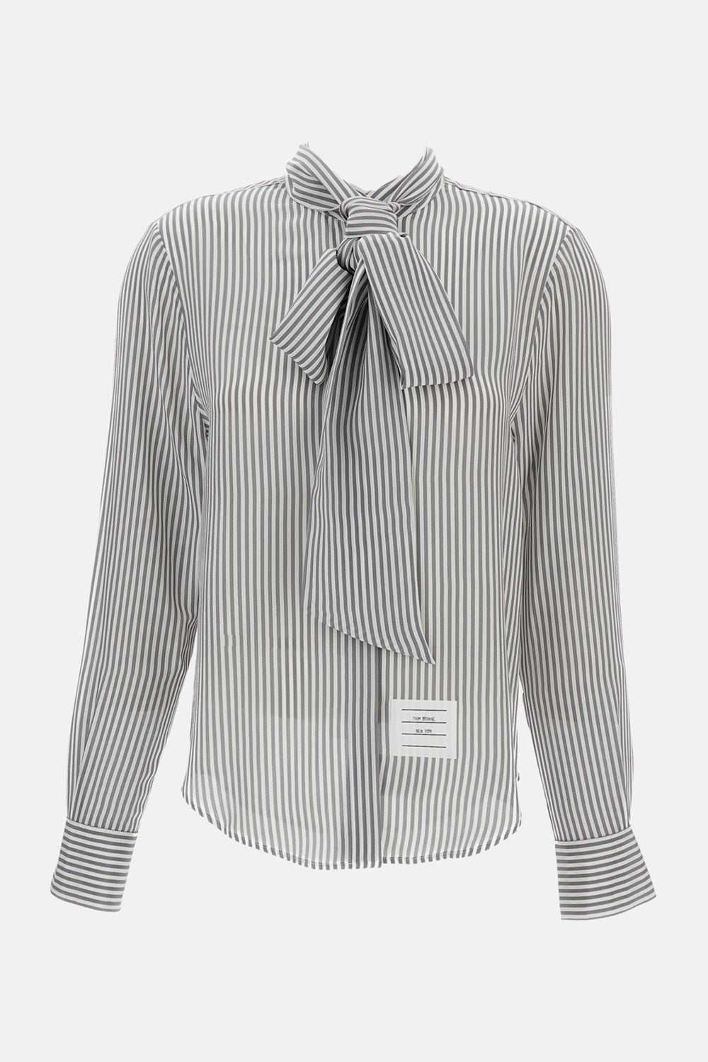 Thom Browne Thom Browne Women Striped Silk Detachable Collar Shirt