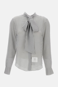 Thom Browne Thom Browne Women Striped Silk Detachable Collar Shirt