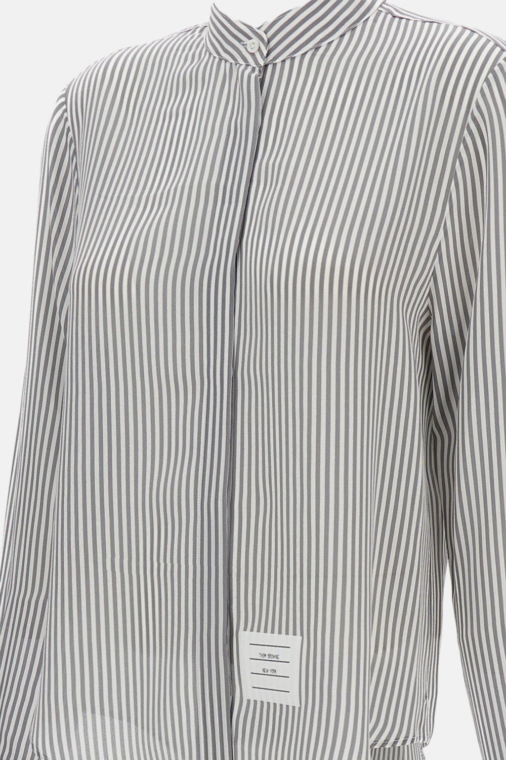 Thom Browne Thom Browne Women Striped Silk Detachable Collar Shirt