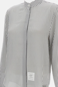 Thom Browne Thom Browne Women Striped Silk Detachable Collar Shirt