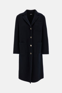 Thom Browne Thom Browne Women Low Break Patch Pocket Bell Sleeve Overcoat (Unconstructed) In Boiled Wool