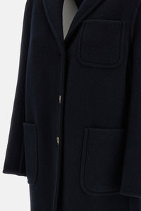 Thom Browne Thom Browne Women Low Break Patch Pocket Bell Sleeve Overcoat (Unconstructed) In Boiled Wool