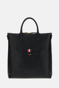 Thom Browne Thom Browne Men Zip Vertical Tote In Pebble Grain Leather