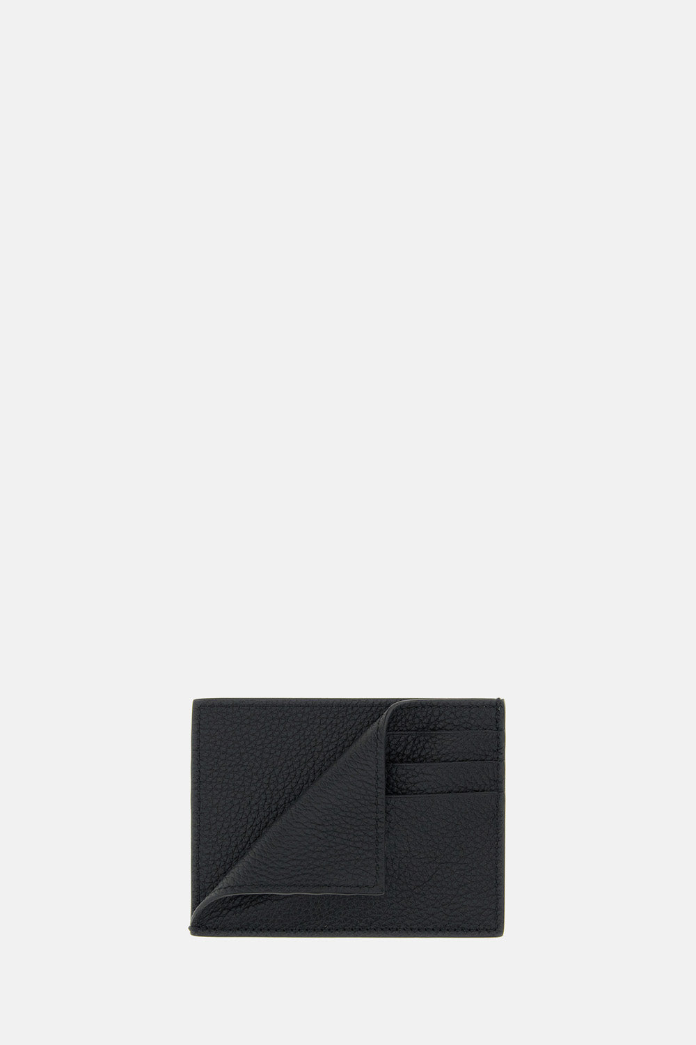Thom Browne Men Single Card Holder Soft Pebble Grain Leather