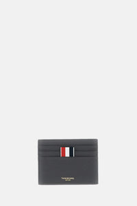 Thom Browne Men Single Card Holder Soft Pebble Grain Leather